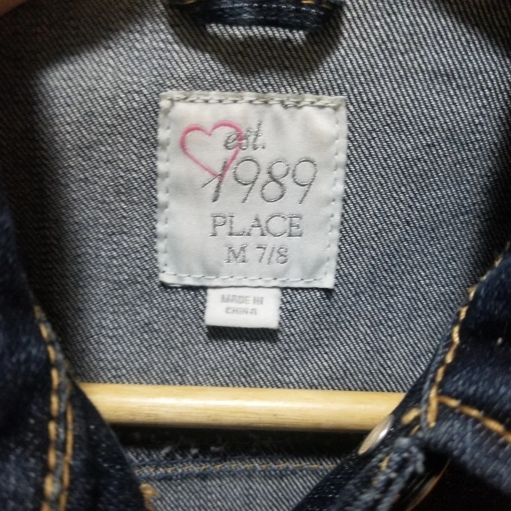 The Childrens Place Dark wash denim jacket 7/8